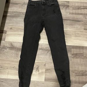 Just Black high waisted denim jeans size 28 black, great condition
